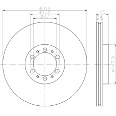 8DD 355 112-481 HELLA PAGID Тормозной диск