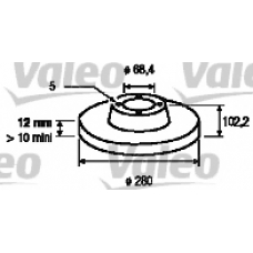 186713 VALEO Тормозной диск