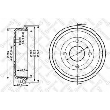 6025-2532-SX STELLOX Тормозной барабан