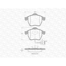 363702160311 MAGNETI MARELLI Комплект тормозных колодок, дисковый тормоз