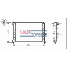 1000011 KUHLER SCHNEIDER Радиатор, охлаждение двигател