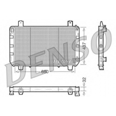 DRM10095 DENSO Радиатор, охлаждение двигателя