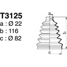 T3125 DEPA Комплект пылника, приводной вал