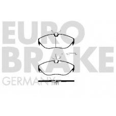 5502229974 EUROBRAKE Комплект тормозных колодок, дисковый тормоз