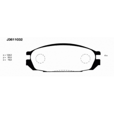 J3611032 NIPPARTS Комплект тормозных колодок, дисковый тормоз