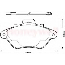 571752B BENDIX Комплект тормозных колодок, дисковый тормоз