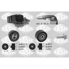 3900025 SASIC Водяной насос + комплект зубчатого ремня