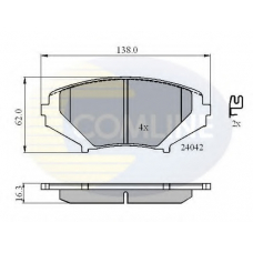 CBP31246 COMLINE Комплект тормозных колодок, дисковый тормоз