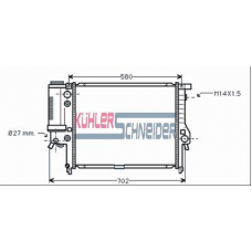 1415901 KUHLER SCHNEIDER Радиатор, охлаждение двигател