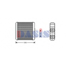 079020N AKS DASIS Теплообменник, отопление салона