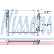 65523A NISSENS Радиатор, охлаждение двигателя