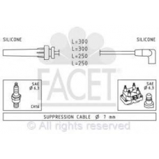4.9508 FACET Комплект проводов зажигания