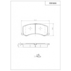 FBP4095 FI.BA Комплект тормозных колодок, дисковый тормоз