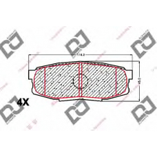 BP1647 DJ PARTS Комплект тормозных колодок, дисковый тормоз