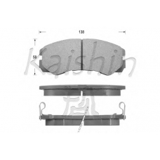 D4031 KAISHIN Комплект тормозных колодок, дисковый тормоз