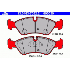 13.0463-7052.2 ATE Комплект тормозных колодок, дисковый тормоз