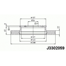 J3302059 NIPPARTS Тормозной диск