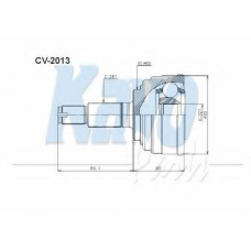 CV-2013 KAVO PARTS Шарнирный комплект, приводной вал