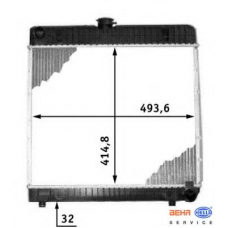 8MK 376 713-211 HELLA Радиатор, охлаждение двигателя