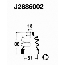 J2886002 NIPPARTS Комплект пылника, приводной вал