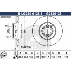 B1.G220-0128.1 GALFER Тормозной диск