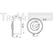 SK009810/1 SK Натяжной ролик, ремень грм