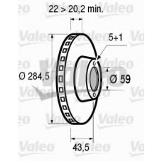 186265 VALEO Тормозной диск