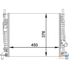 8MK 376 764-271 HELLA Радиатор, охлаждение двигателя
