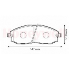 572442B BENDIX Комплект тормозных колодок, дисковый тормоз