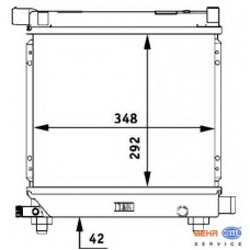 8MK 376 710-634 HELLA Радиатор, охлаждение двигателя