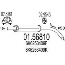 01.56810 MTS Средний глушитель выхлопных газов