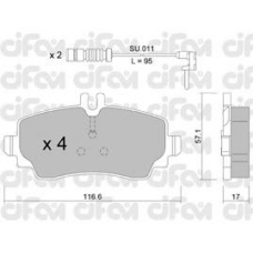 822-310-0K CIFAM Комплект тормозных колодок, дисковый тормоз