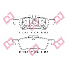 BP2337 DJ PARTS Комплект тормозных колодок, дисковый тормоз