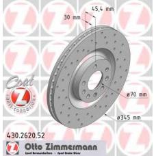 430.2620.52 ZIMMERMANN Тормозной диск