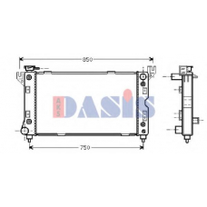 520590N AKS DASIS Радиатор, охлаждение двигателя