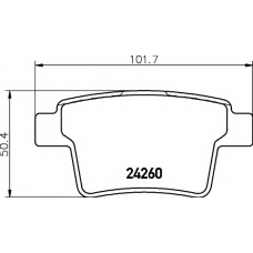 MDB82691 MINTEX Комплект тормозных колодок, дисковый тормоз