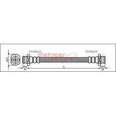 4110082 METZGER Тормозной шланг