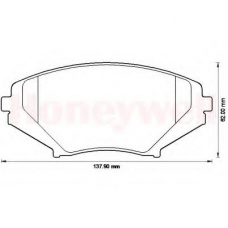 572555B BENDIX Комплект тормозных колодок, дисковый тормоз