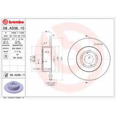 08.A336.10 BREMBO Тормозной диск