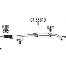 01.58810 MTS Средний глушитель выхлопных газов