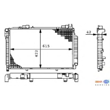 8MK 376 711-201 HELLA Радиатор, охлаждение двигателя