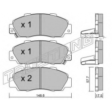 307.0 TRUSTING Комплект тормозных колодок, дисковый тормоз