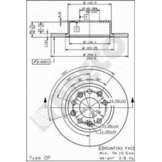 BS 7450 BRECO Тормозной диск