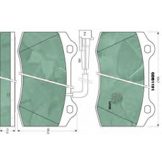 GDB1191 TRW Комплект тормозных колодок, дисковый тормоз