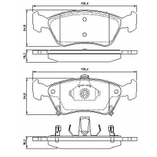 0 986 424 560 BOSCH Комплект тормозных колодок, дисковый тормоз