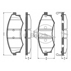 0 986 TB2 172 BOSCH Комплект тормозных колодок, дисковый тормоз