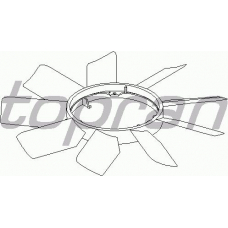 400 997 TOPRAN Крыльчатка вентилятора, охлаждение двигателя
