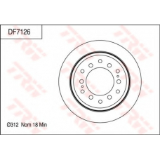 DF7126 TRW Тормозной диск