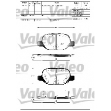 601327 VALEO Комплект тормозных колодок, дисковый тормоз