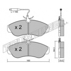 158.0 TRUSTING Комплект тормозных колодок, дисковый тормоз